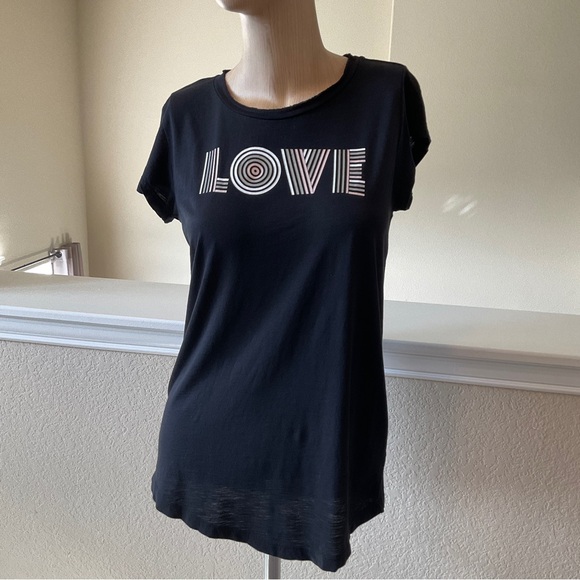 Zadig & Voltaire LOVE Skinny Print Short Sleeve Tee Rare Women’s Size Medium - Picture 10 of 16
